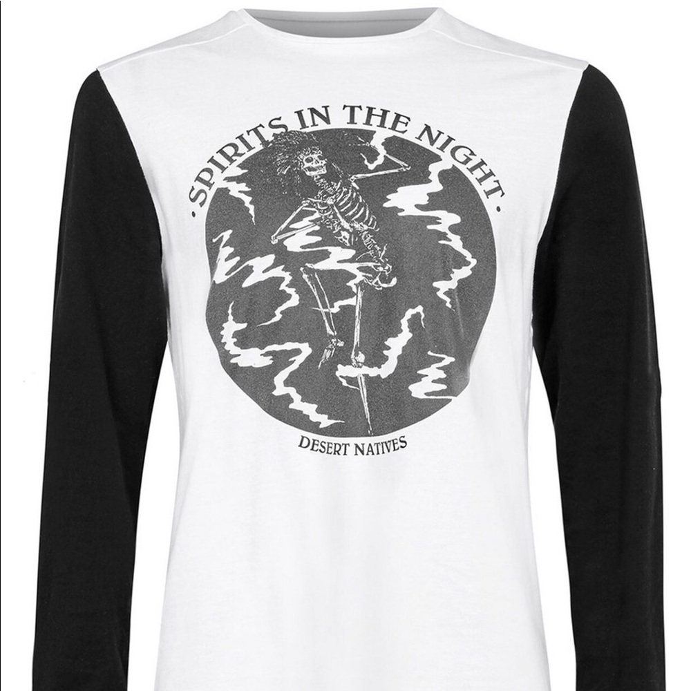 Topman spirits in the night long sleeve t shirt